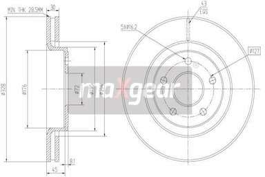 Bremžu diski MAXGEAR 19-2323 1