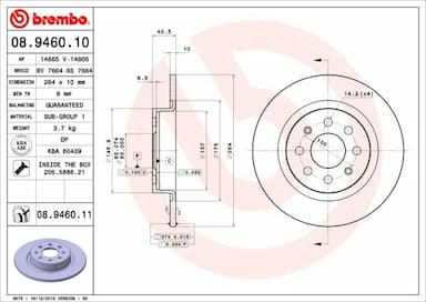 Bremžu diski BREMBO 08.9460.11 1