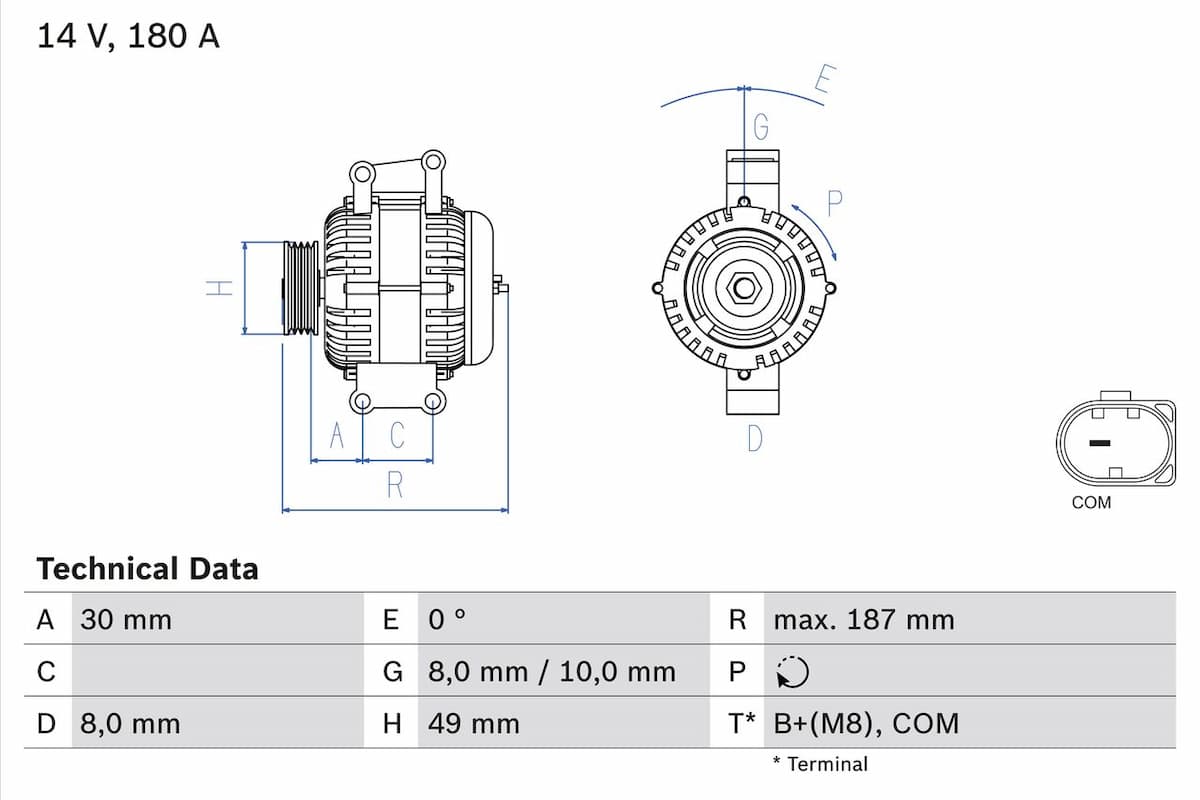 Ģenerators BOSCH 0 986 048 820 1