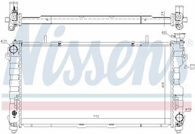 Radiators, Motora dzesēšanas sistēma NISSENS 61005 2