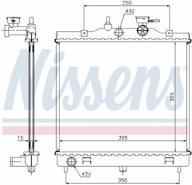 Radiators, Motora dzesēšanas sistēma NISSENS 66654 5