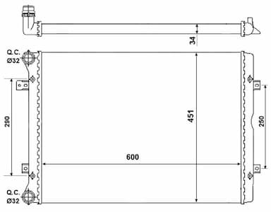 Radiators, Motora dzesēšanas sistēma NRF 53022 4