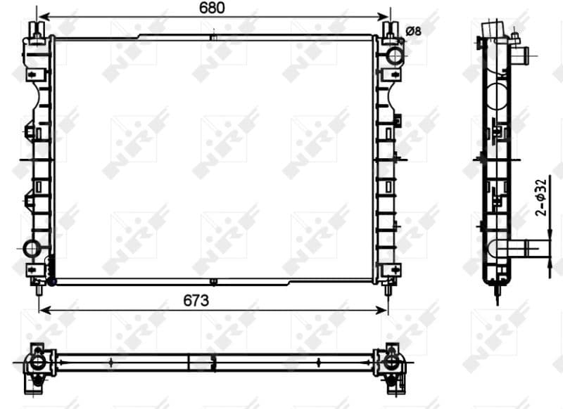 Radiators, Motora dzesēšanas sistēma NRF 53096 1