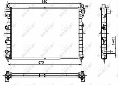 Radiators, Motora dzesēšanas sistēma NRF 53096 1