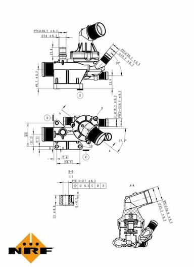 Termostats, Dzesēšanas šķidrums NRF 725019 5