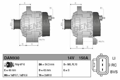 Ģenerators DENSO DAN930 3