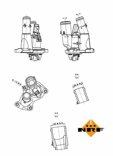 Termostats, Dzesēšanas šķidrums NRF 725048 5