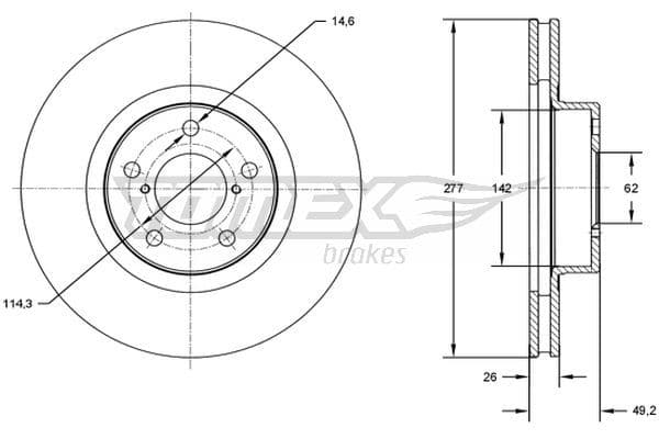 Bremžu diski TOMEX Brakes TX 72-83 1