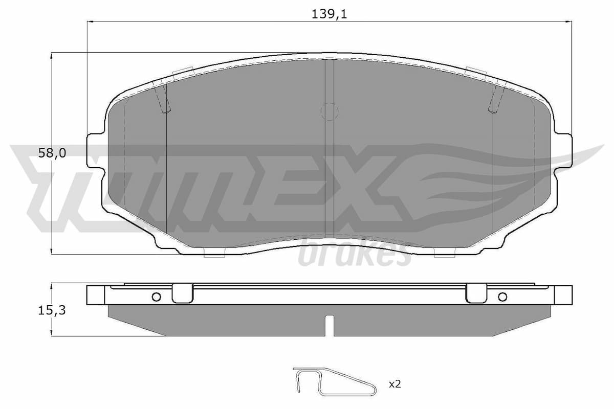 Bremžu uzliku kompl., Disku bremzes TOMEX Brakes TX 17-421 1