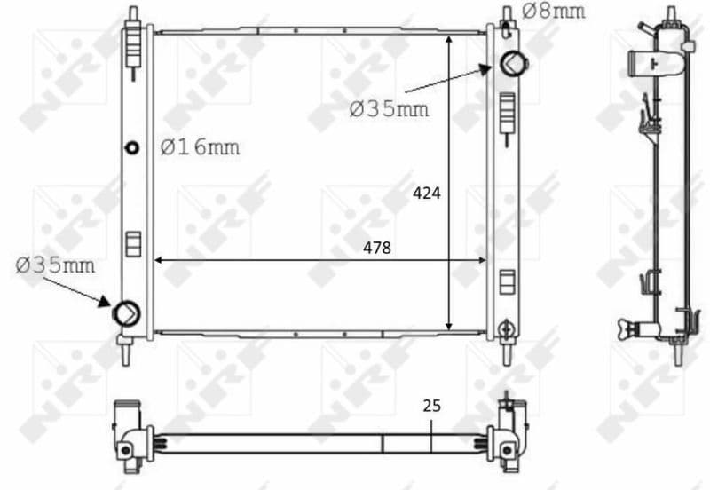 Radiators, Motora dzesēšanas sistēma NRF 58231 1