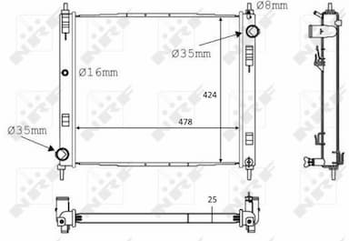 Radiators, Motora dzesēšanas sistēma NRF 58231 1