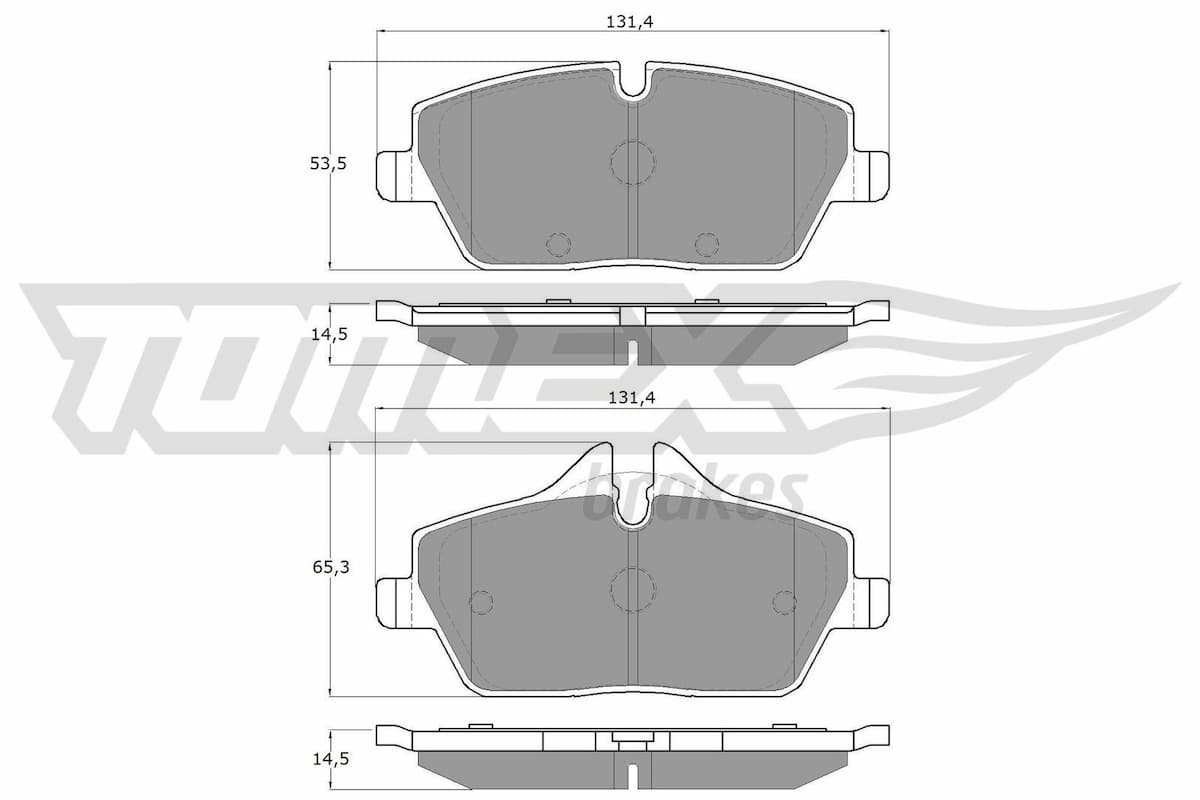 Bremžu uzliku kompl., Disku bremzes TOMEX Brakes TX 14-331 1