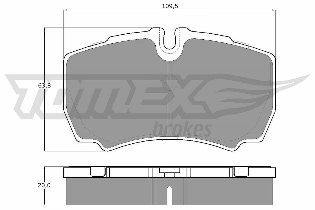 Bremžu uzliku kompl., Disku bremzes TOMEX Brakes TX 15-11 1