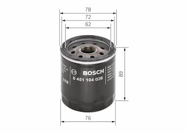 Eļļas filtrs BOSCH 0 451 104 026 5