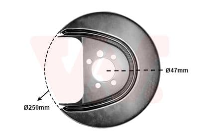 Dubļu sargs, Bremžu disks VAN WEZEL 5829373 1