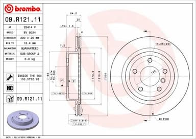 Bremžu diski BREMBO 09.R121.11 1