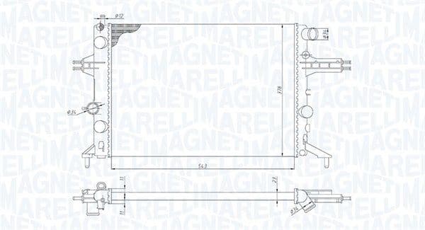 Radiators, Motora dzesēšanas sistēma MAGNETI MARELLI 350213192400 1