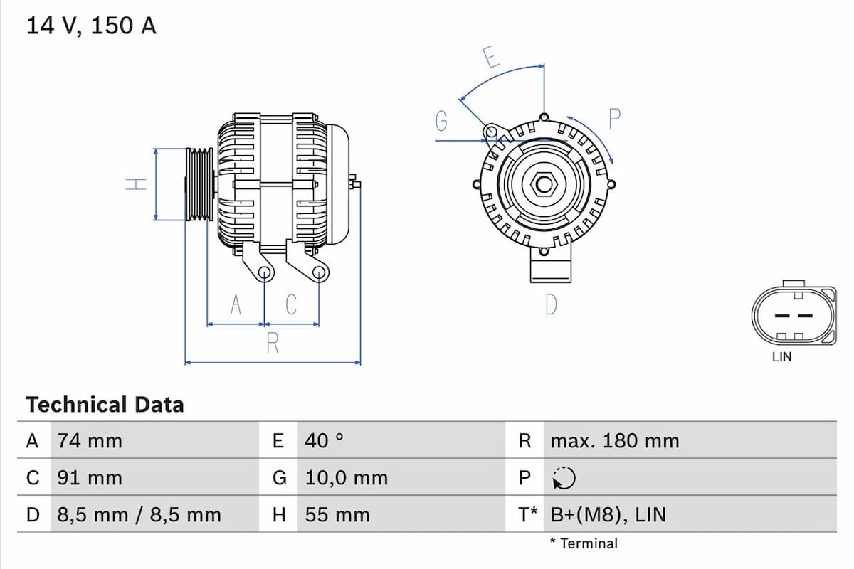 Ģenerators BOSCH 0 986 080 810 1