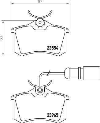 Bremžu uzliku kompl., Disku bremzes HELLA 8DB 355 018-601 1