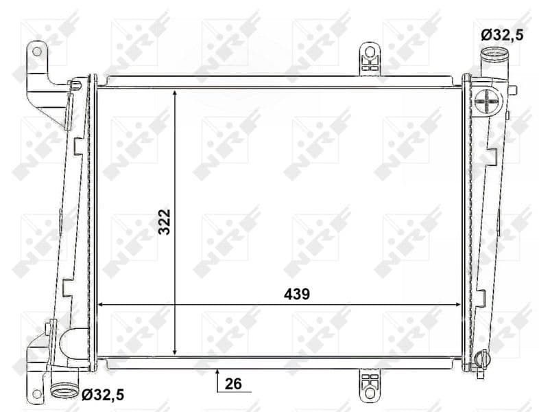 Radiators, Motora dzesēšanas sistēma NRF 53193 1