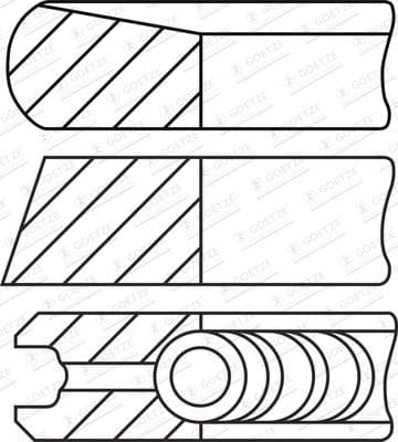 Virzuļa gredzenu komplekts GOETZE ENGINE 08-450600-00 2