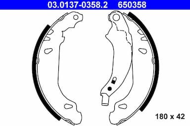 Bremžu loku komplekts ATE 03.0137-0358.2 1