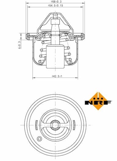 Termostats, Dzesēšanas šķidrums NRF 725211 5