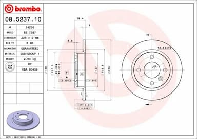 Bremžu diski BREMBO 08.5237.10 1