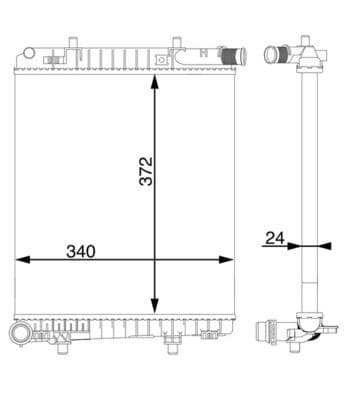 Radiators, Motora dzesēšanas sistēma MAHLE CR 1591 000S 1