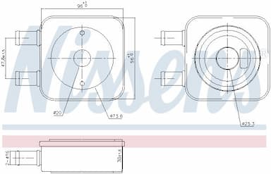 Eļļas radiators, Automātiskā pārnesumkārba NISSENS 91106 5