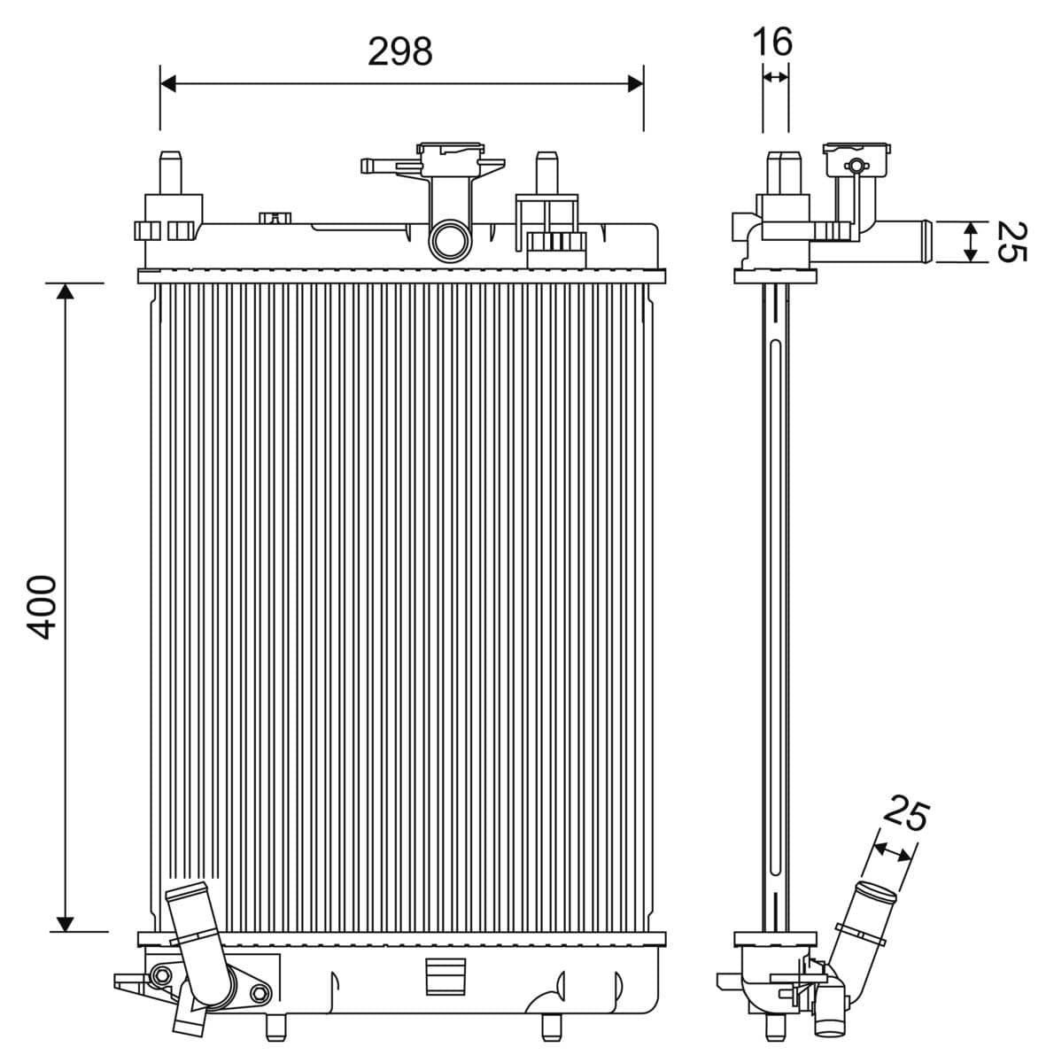 Radiators, Motora dzesēšanas sistēma VALEO 701257 1