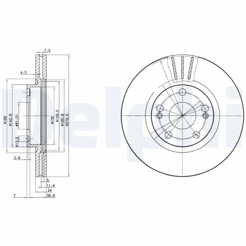 Bremžu diski DELPHI BG2697 1