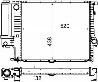 Radiators, Motora dzesēšanas sistēma MAHLE CR 327 000P 2