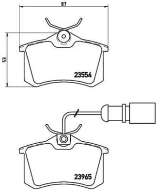 Bremžu uzliku kompl., Disku bremzes BREMBO P 85 058 1