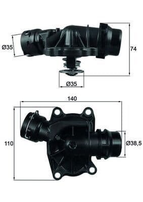 Termostats, Dzesēšanas šķidrums MAHLE TI 233 88 1