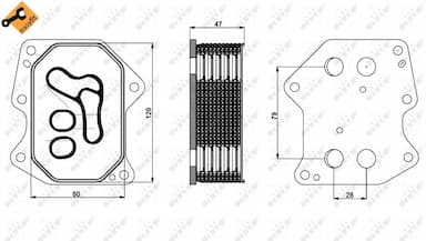 Eļļas radiators, Motoreļļa NRF 31239 5