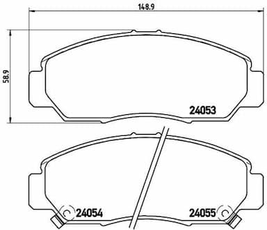 Bremžu uzliku kompl., Disku bremzes BREMBO P 28 047 1