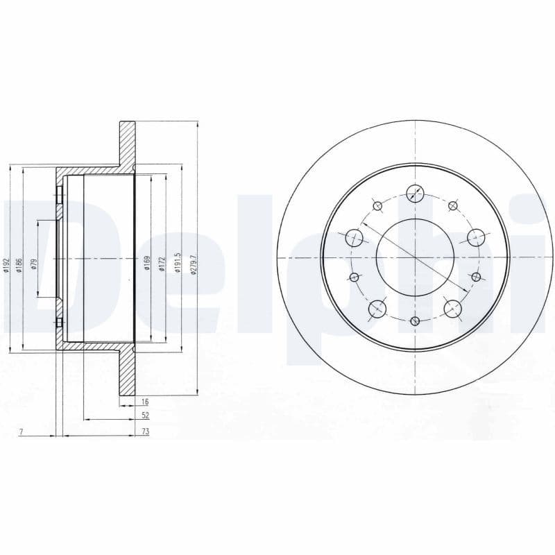 Bremžu diski DELPHI BG4099 1