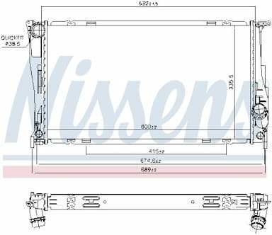 Radiators, Motora dzesēšanas sistēma NISSENS 60832 6