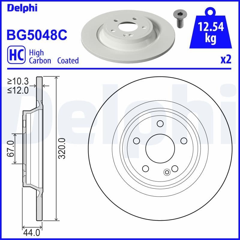 Bremžu diski DELPHI BG5048C 1