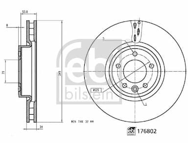 Bremžu diski FEBI BILSTEIN 176802 3