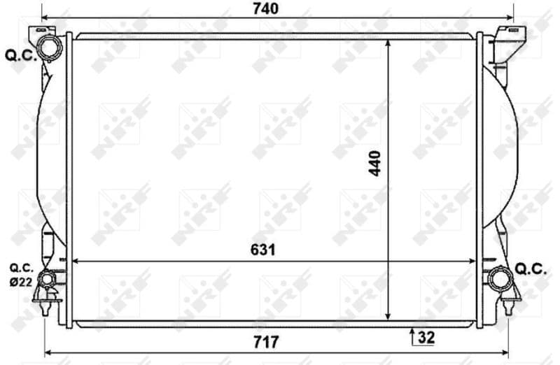 Radiators, Motora dzesēšanas sistēma NRF 53957 1