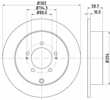 Bremžu diski HELLA 8DD 355 119-061 4