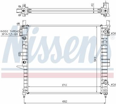 Radiators, Motora dzesēšanas sistēma NISSENS 62787A 5