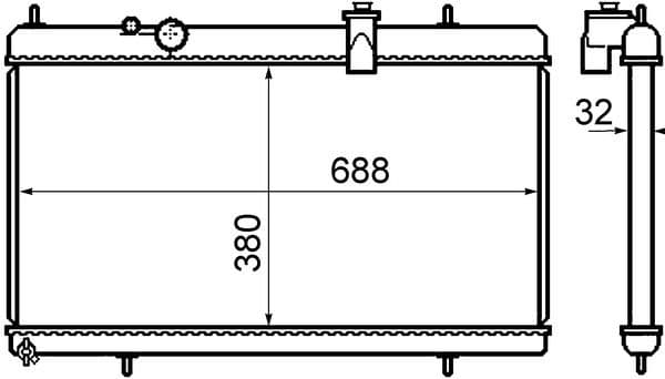 Radiators, Motora dzesēšanas sistēma MAHLE CR 801 000S 1