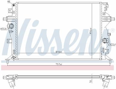 Radiators, Motora dzesēšanas sistēma NISSENS 606607 5