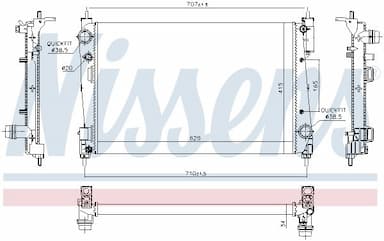 Radiators, Motora dzesēšanas sistēma NISSENS 61915 5