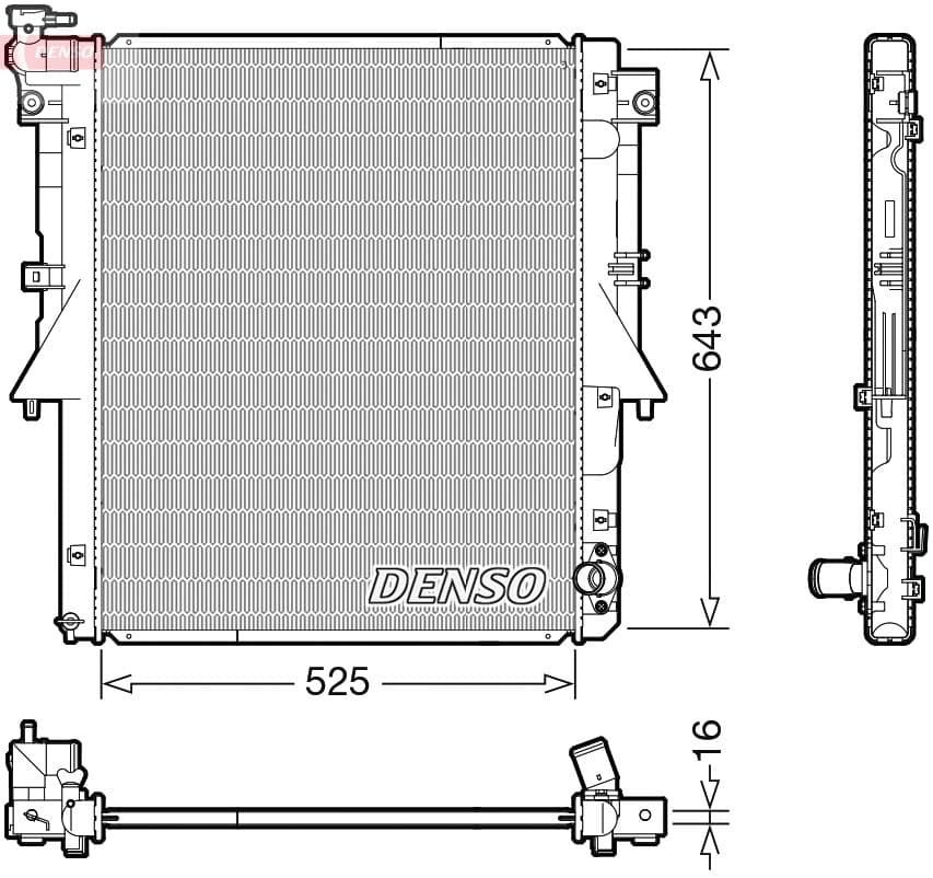 Radiators, Motora dzesēšanas sistēma DENSO DRM45054 1