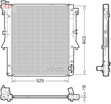 Radiators, Motora dzesēšanas sistēma DENSO DRM45054 1