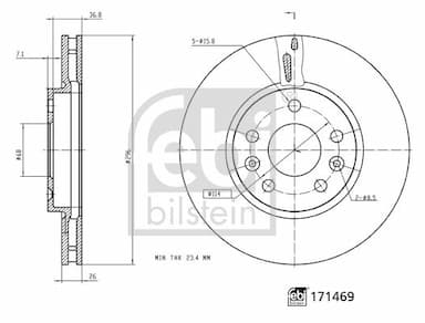 Bremžu diski FEBI BILSTEIN 171469 3